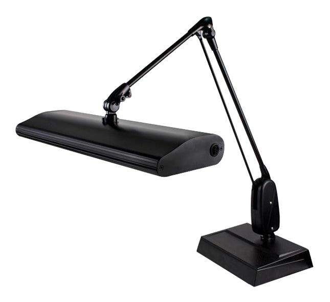 Dazor 2 Tube Fluorescent Light Desk-Type Lamp - Black, 110V with 33" Reach by PMC Supplies