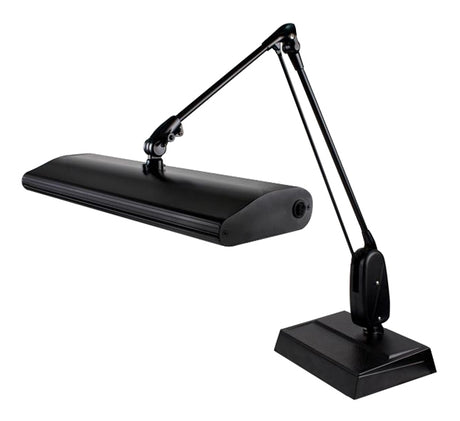 Dazor 2 Tube Fluorescent Light Desk-Type Lamp - Black, 110V with 33" Reach by PMC Supplies