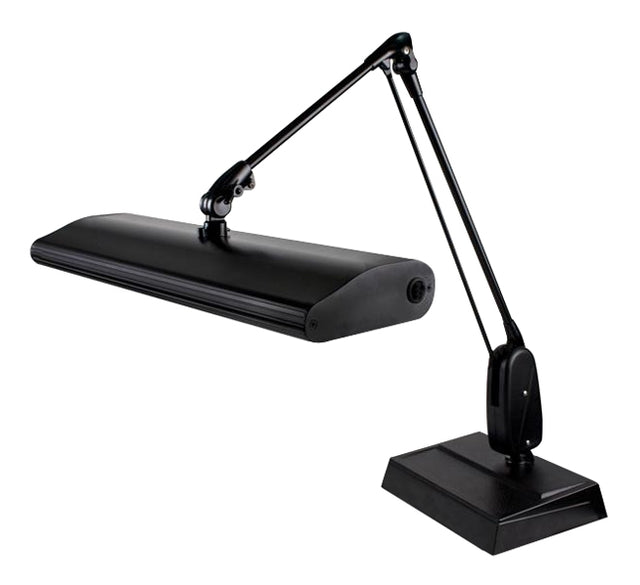 Dazor 2 Tube Fluorescent Light Desk-Type Lamp - Black, 110V with 33" Reach by PMC Supplies