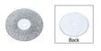 1 inch 25 mm x 0.4 mm unmounted circular metal disc with central hole front and back views