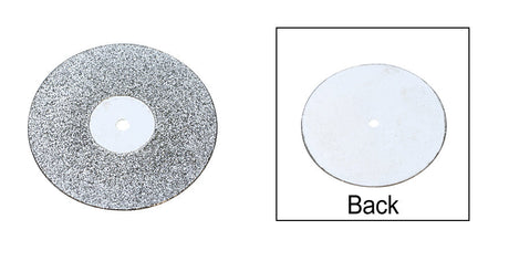 1 inch 25 mm x 0.4 mm unmounted circular metal disc with central hole front and back views