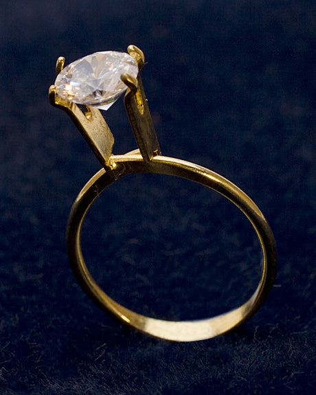 Large Display Ring - Gold Tone