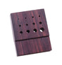 Rosewood block with 12 holes for precise wire drawing and chain reduction in jewelry making