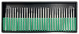 Set of 30 diamond burs with 3/32" shank for dental, jewelry, and hobby use