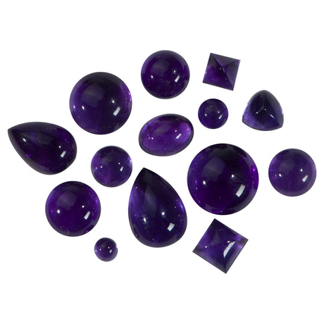 6 MM Amethyst Round Cabochon - Per Piece