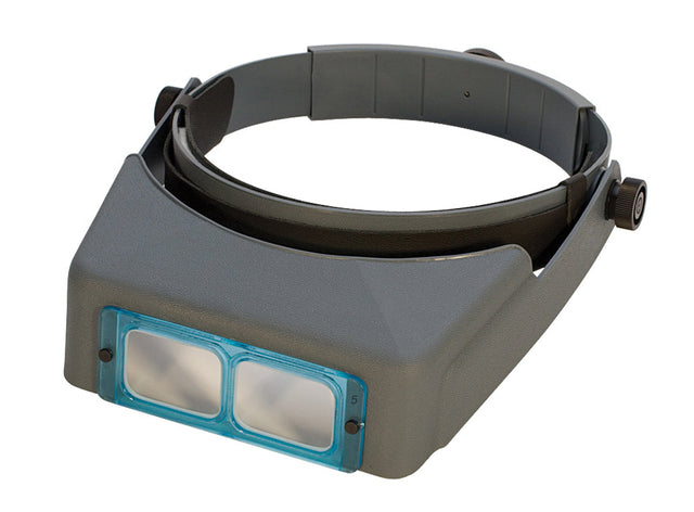 Optivisor 5 headband magnifier with 2.5X magnification and 8-inch focal length for detailed work