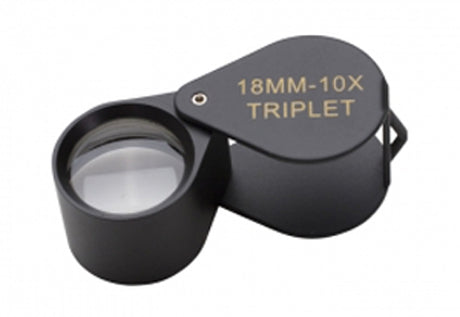 18 MM 10X Black Matte Triplet Eye Loupe