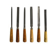 Set of 6 Wax Carving Files with Wooden Handles