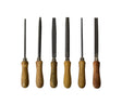 Set of 6 Large Steel Wax Files with Wooden Handle