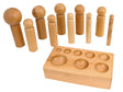 Large Wooden Dapping Set - 16 MM to 65 MM