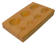 7-Cavity Hardwood Pear Shaped Dapping Block 