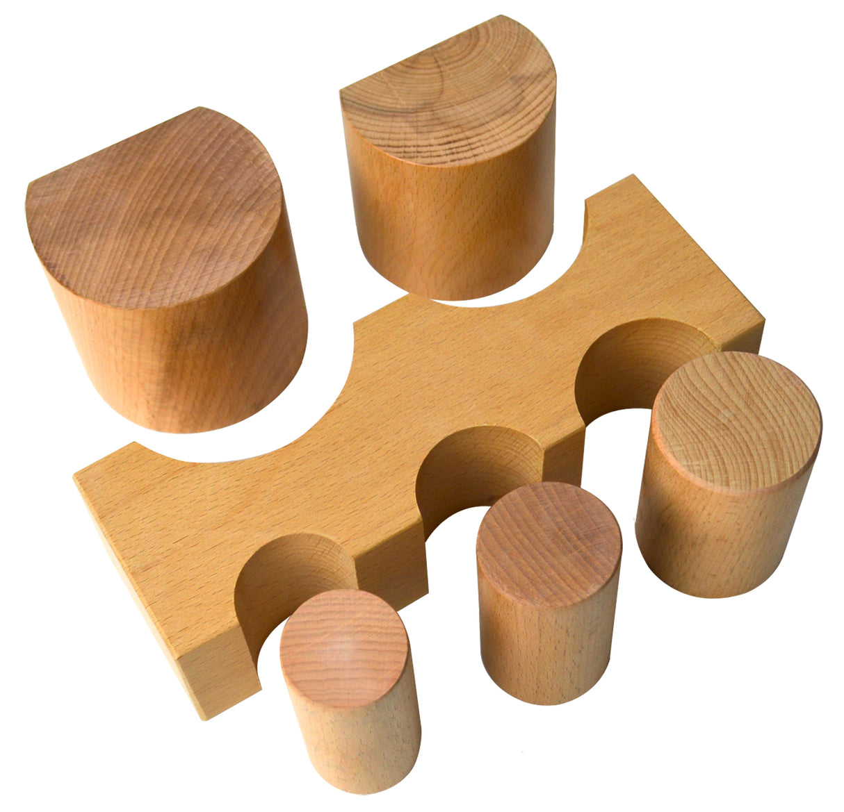 6-Piece Wooden Forming Block Dapping Set