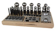 34-Piece Steel Dapping Set with Forming Blocks, Plate, & Punches 