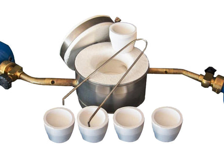 Cupeling Mini Pro Kiln propane furnace with crucibles for melting gold silver and copper
