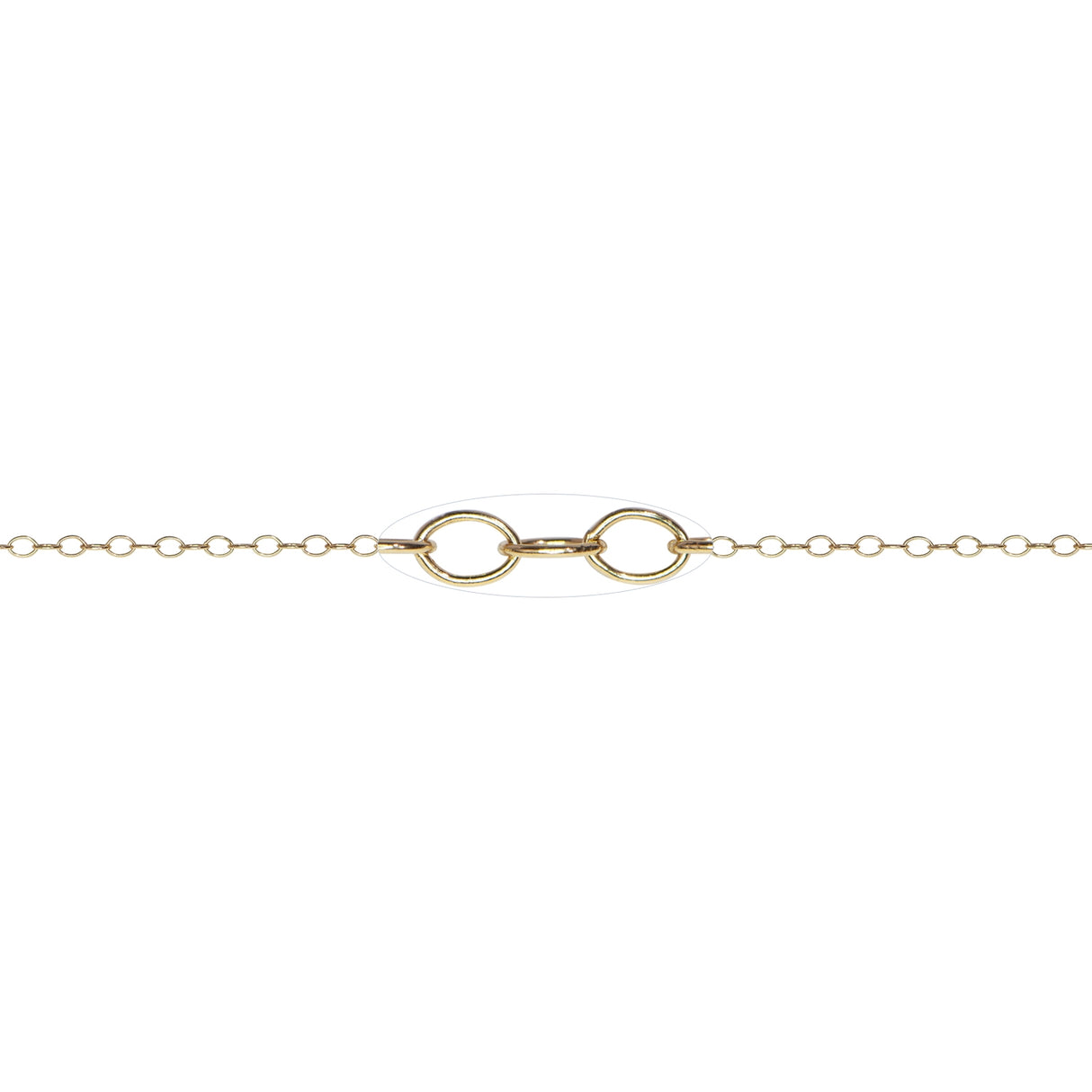 Chain 2.5 MM Open Cable 14K Gold-Filled - Sold Per Foot