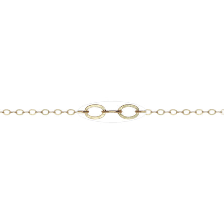 Chain 2.7 MM Flat Cable 14K Gold-Filled - Sold Per Foot 