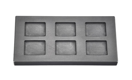 3/4 Troy Ounce Multi Cavity Gold Rectangular Graphite Ingot Mold