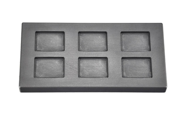 3/4 Troy Ounce Multi Cavity Gold Rectangular Graphite Ingot Mold