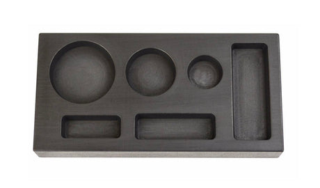 6 Cavity - 1/4, 1/2, 1 Troy Ounce Gold Multi-Cavity Combo Graphite Ingot Mold