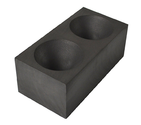 Double Cavity Graphite Gold Conical Cone Mold 2" x 1-1/2"