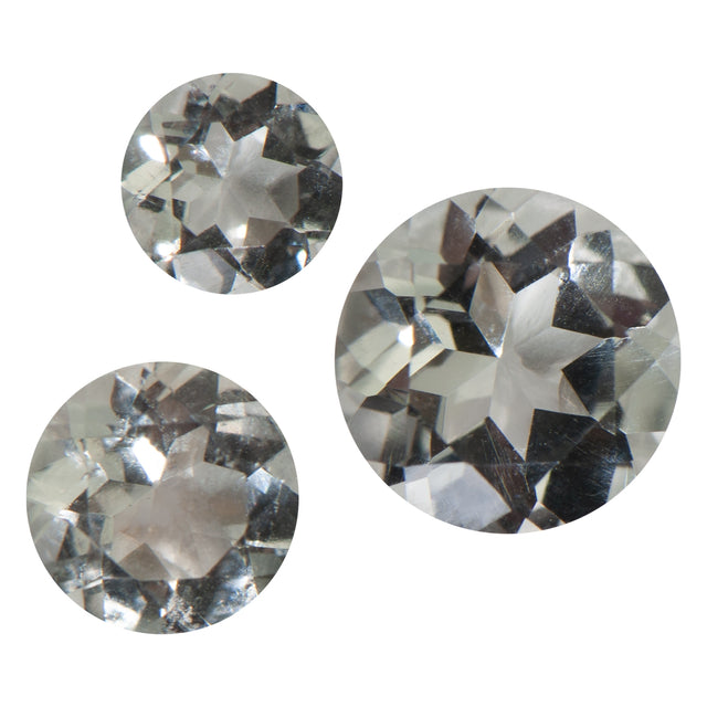 Green Amethyst 9mm Round Faceted Gemstone