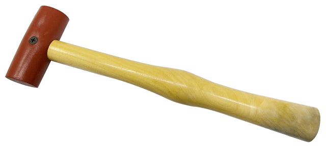 1-1/4 x 2-1/2 inch rawhide mallet with hardwood handle for woodworking and leatherwork
