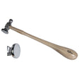1-1/8 inch chasing hammer with hardwood handle and forged steel head for metalworking and jewelry making