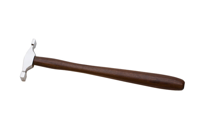 9-1/4 inch Mini Trustrike Wide Raising Hammer with polished metal head and dark hardwood handle for precision metalwork and planishing
