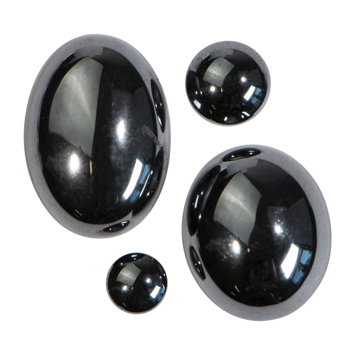 14X10 MM Hematite Oval Cabochon - Per Piece