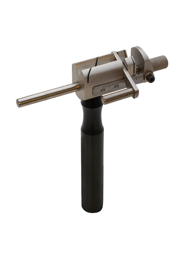 Premium tube cutting jig with scale for precise straight cuts on tubing and rods up to 1/8 inch diameter