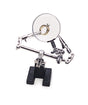 Double Third Hand with magnifier and adjustable arms on weighted base for hands-free soldering precision