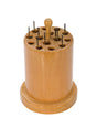 Wooden Sawblade Holder with 14 holes and rotating base for organized sawblade storage