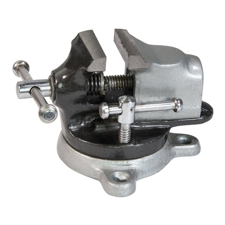 1-1/4 inch table vise with clamp fixed base for secure workholding and compact workspace