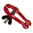 3 inch hand vise with red cast iron frame and adjustable clamping for small parts precision work