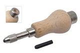 Wooden Handle with Chuck for Polishing Motors - 1/8" Shank