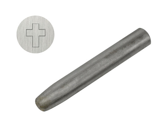 1/4" 6.35 mm Steel Cross Stamp