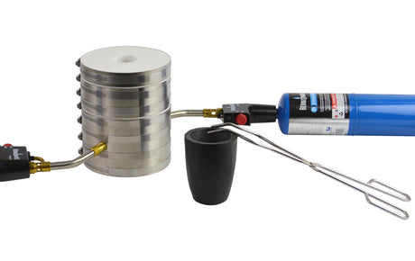 KK-6 1 Kg Kwik Kiln Propane Melting Furnace with Tongs & Salamander Crucible by PMC Supplies