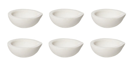 Set of 6 - 100 Gram 3 oz Ceramic Alumina Crucible Dishes