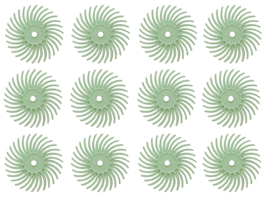 12 Pack 3/4" Light Green 1 Micron 3M Radial Disc Set