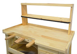 Deluxe Solid Wooden Jewelers Bench Set with Shelf Organizer