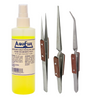 Precision Soldering Kit with Aquiflux Self-Pickling Flux and Fiber Cross-Locking Tweezers Set