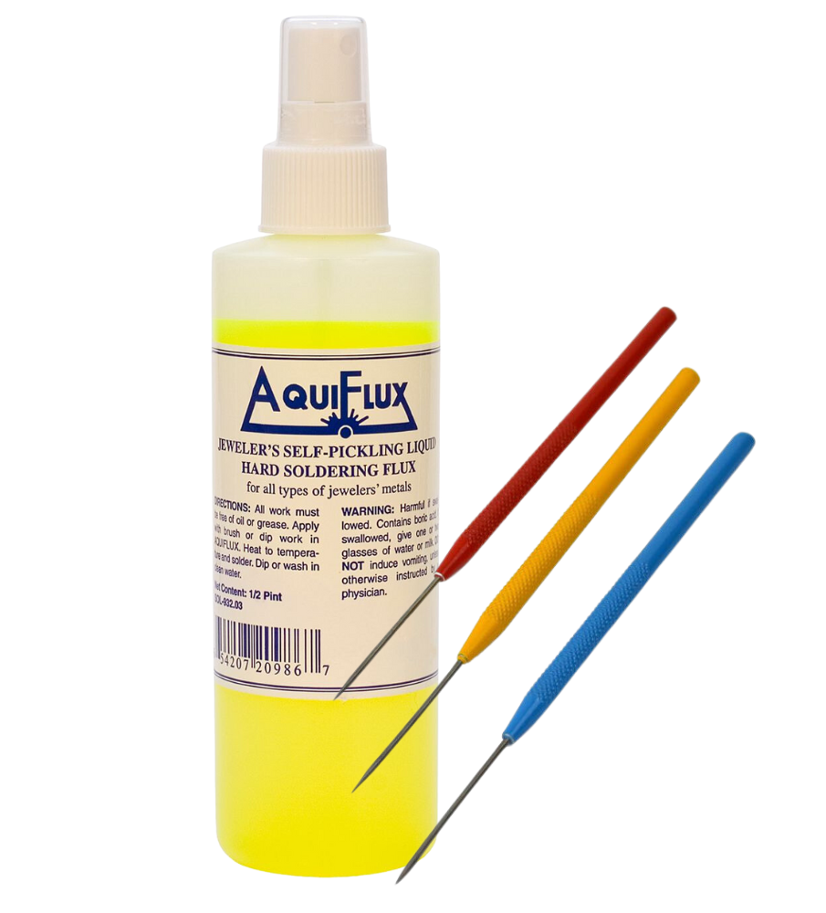 Soldering Essentials Kit with Aquiflux Self Pickling Flux and Titanium Soldering Picks