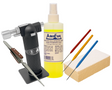 Advanced Soldering and Fire-Resistant Kit with Aquiflux Flux, GREENTHERM 23 Brick, Tweezers, Titanium Picks, and Micro Melting Torch