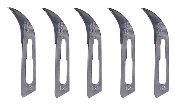 5 Pack - #12 Curved Scalpel Blades