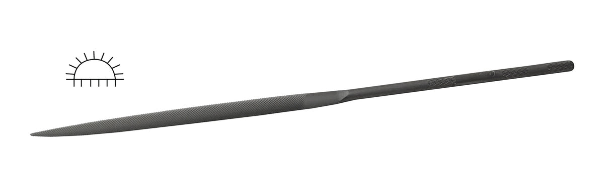 Glardon™ Vallorbe Swiss 7-1/8" Half Round Needle File Cut 1 Medium/Coarse - LA2402 by PMC Supplies