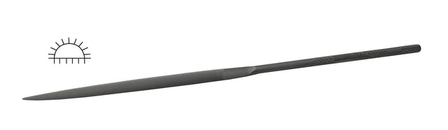 Glardon™ Vallorbe Swiss 7-1/8" Half Round Needle File Cut 1 Medium/Coarse - LA2402 by PMC Supplies