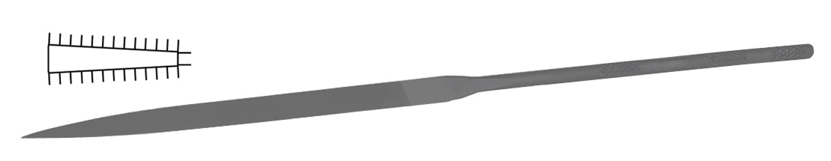 Glardon Vallorbe Swiss 6-1/4" coarse needle knife file for precision metal cutting and shaping