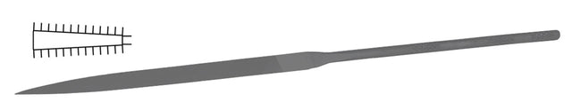 Glardon Vallorbe Swiss 6-1/4" coarse needle knife file for precision metal cutting and shaping