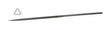 Glardon™ Vallorbe Swiss 6-1/4" Needle Three Square File Cut 2 Medium - LA2407 by PMC Supplies