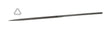 Glardon Vallorbe 7-7/8" three-square needle file extra coarse cut for metal shaping